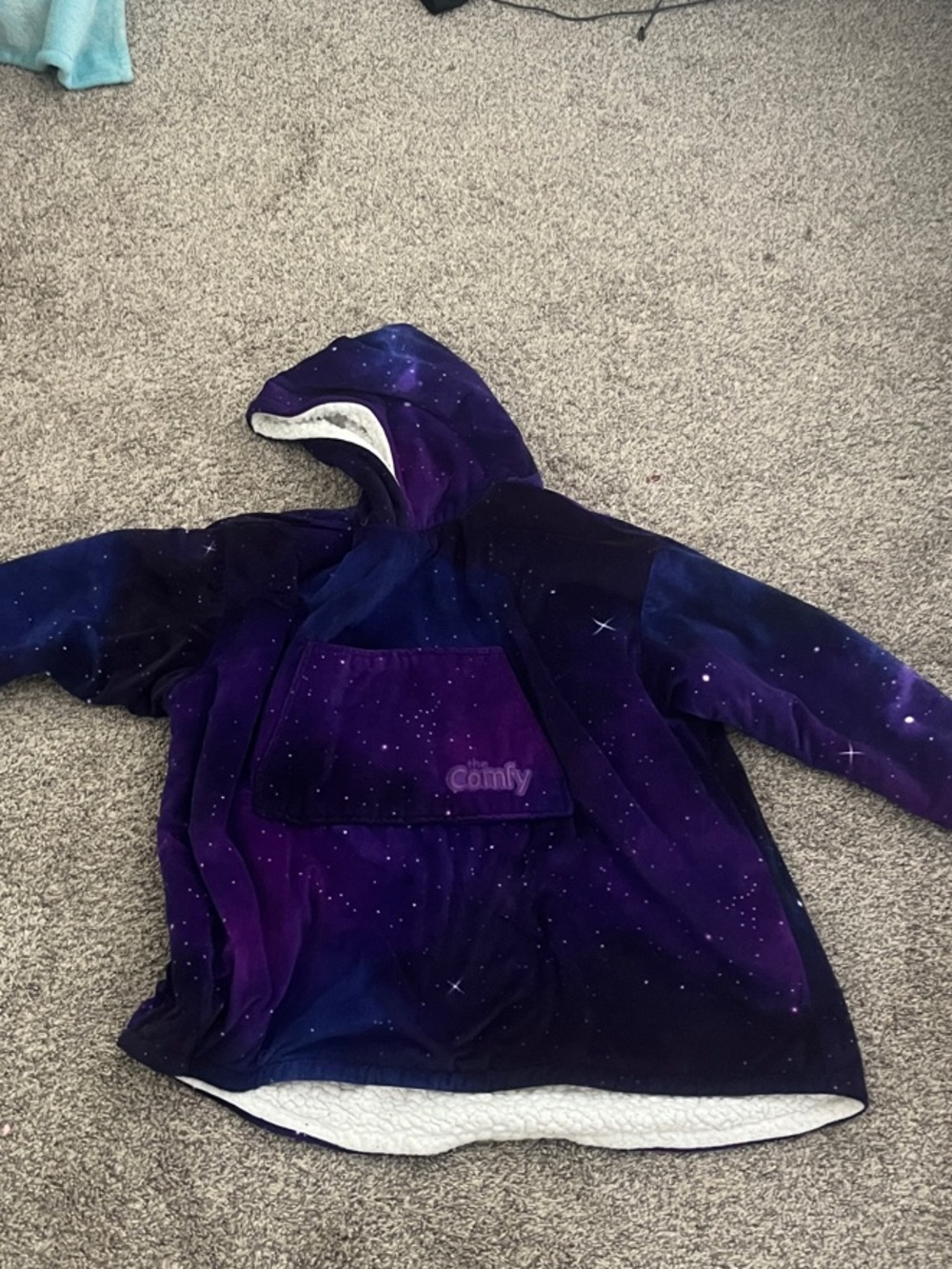 The Comfy Kids Galaxy Hooded Blanket - Purple